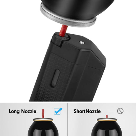 PILOT DIARY Portable Black Triple Jet Dab Torch Lighter with Short Nozzle