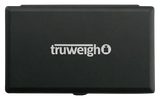 Truweigh Classic Digital Mini Scale in black, top view, compact and portable design, 1000g x 0.1g