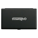 Truweigh Classic Digital Mini Scale in Black, 1000g x 0.1g, front view on white background