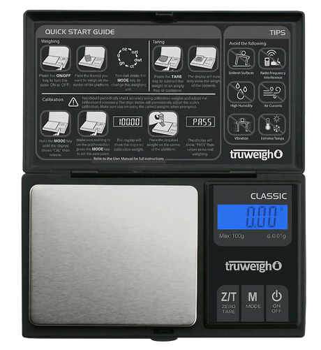 Truweigh Compact Precision Digital Scale - 100g x 0.01g
