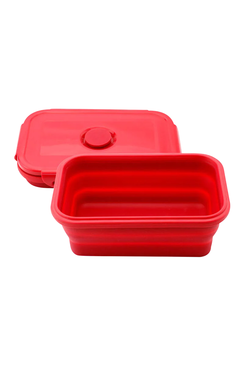 Truweigh Crimson Collapsible Bowl Scale in red, portable design, battery-powered, front view