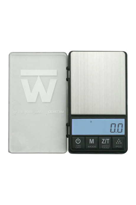 Truweigh Crimson Collapsible Bowl Scale in black, compact design, front view with LCD display