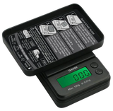 Truweigh Gauge Digital Mini Scale in black, 100g x 0.01g precision, portable design, battery-powered