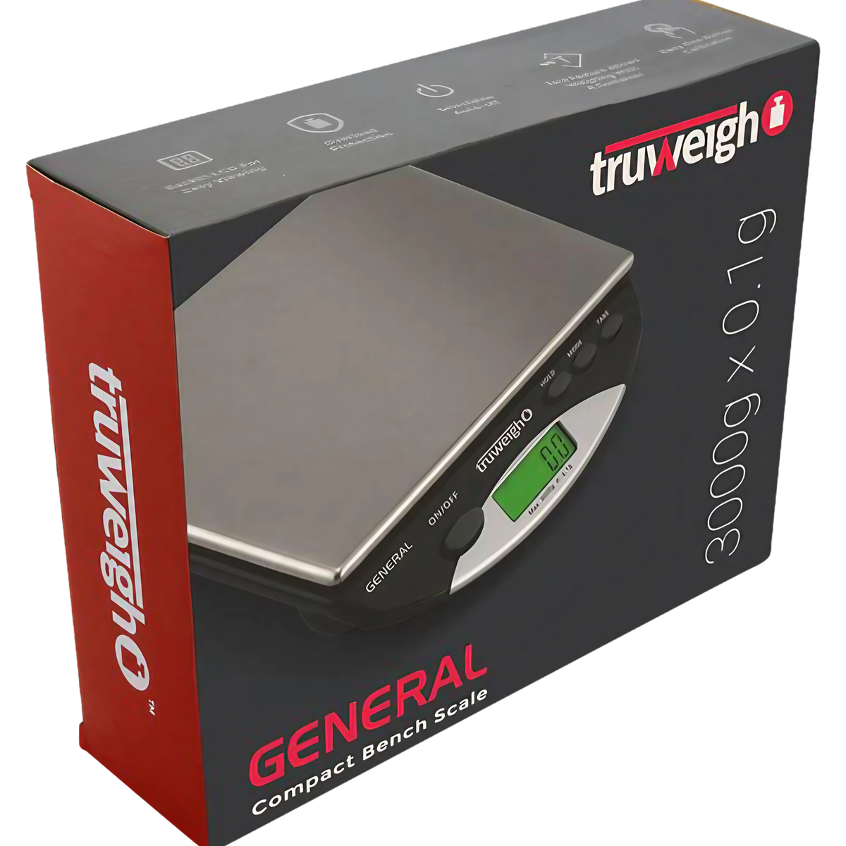 Truweigh General Compact Bench Scale - 3000g x 0.1g – DankGeek