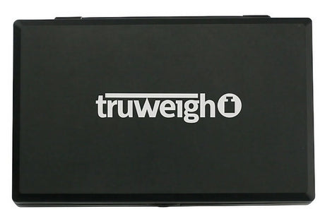 Truweigh Mini Classic Digital Scale, 600g x 0.1g, Portable Black Pocket Scale, Front View