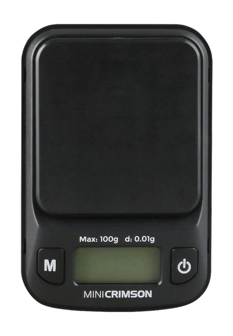 Truweigh Mini Crimson Collapsible Scale, 100g x 0.01g, Portable Black Design