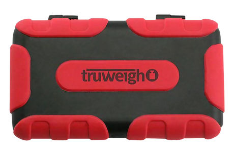 Truweigh Tuff-Weigh Mini Scale in black and red, 100g x 0.01g, portable and battery-powered