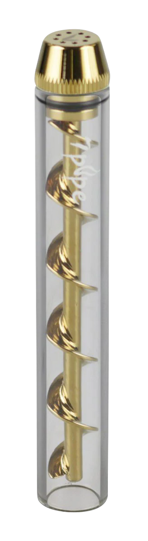 Twisty Slim Glass Blunt with Titanium Spiral, Portable 3.75" Hand Pipe, Front View