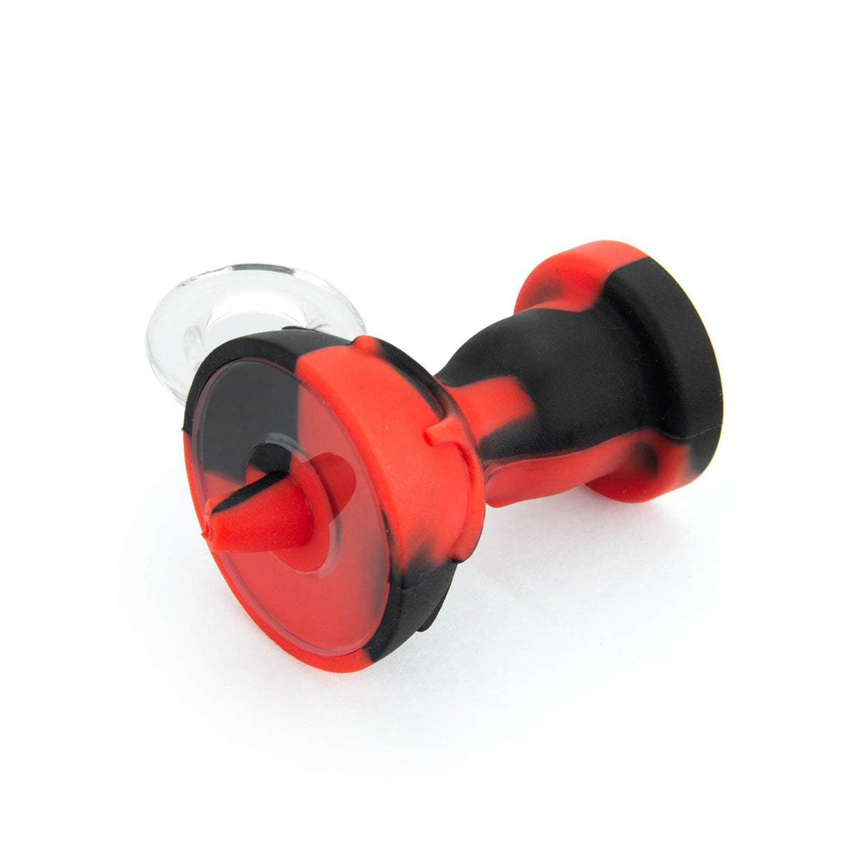 PILOT DIARY Silicone Carb Cap with Durable Glass Bowl Screen - Angled Side View