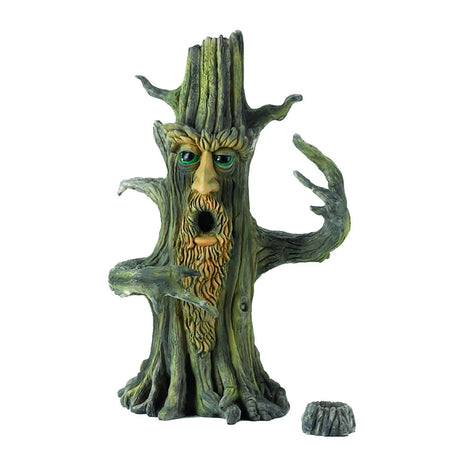 Upright Tree Man Incense Burner, Polyresin, 11" tall, Front View on White Background