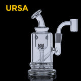 MJ Arsenal URSA Mini Dab Rig with Quartz Banger - Front View on Black Background