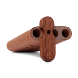 Bearded Distribution Cedar & Walnut Blunt Case - Holds 3-6 Pre-Rolls, Angled View