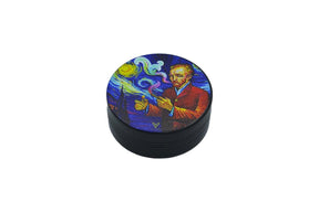 V Syndicate Smoky Night 2-Piece SharpShred Grinder, Compact Design, Multicolor, Top View
