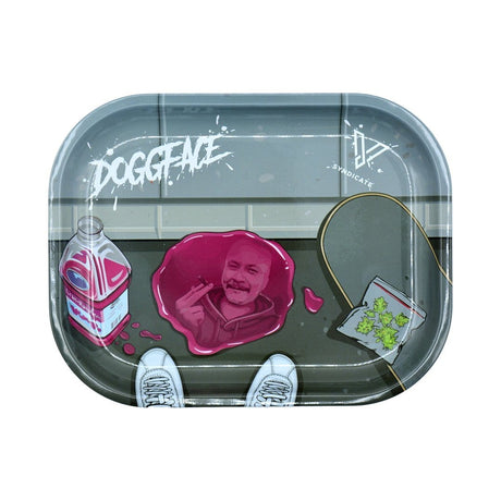 V Syndicate Doggface Rollin' Tray with Fun Novelty Design, Compact and Portable, Top View
