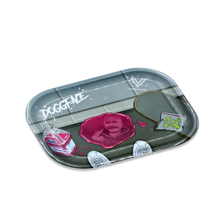V Syndicate Doggface Rollin' Tray featuring fun novelty design, portable size for dry herbs