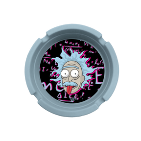 V Syndicate Filthy Genius Blazin' Silicone Ashtray, Black & White, Novelty Design, Top View
