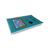 V Syndicate Game Head Glass Rollin' Tray with retro gaming design, angled view on white background