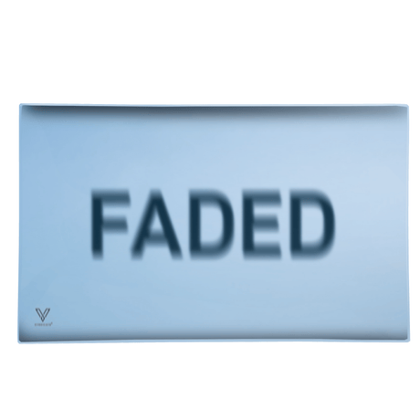 V Syndicate Faded Glass Rollin' Tray in White - Medium Size for Dry Herbs