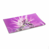 V Syndicate Pink Lemonade Glass Rollin' Tray with vibrant purple hue and detailed cannabis leaf design.