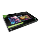V Syndicate T=HC2 Black Hole Glass Rollin' Tray with Einstein Design - Front View