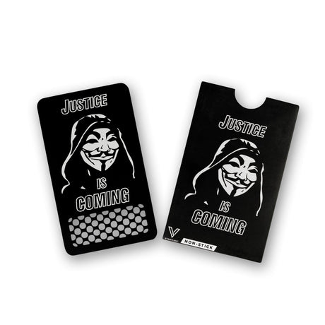 V Syndicate Anonymous Nonstick Grinder Card, compact and portable, black with novelty design