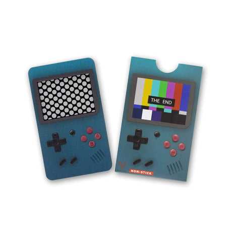 V Syndicate Game Head Nonstick Grinder Card with retro gaming design, compact and portable