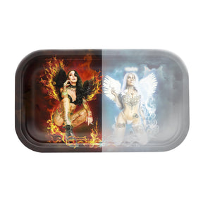 V Syndicate Devil vs Angel Hybrid Rollin' Tray - Medium Size with Fun & Novelty Design