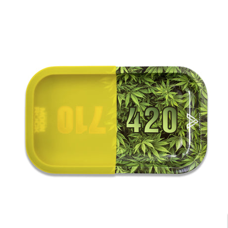 V Syndicate Hybrid 420/710 Rollin' Tray - Medium Size with Cannabis Leaf Design
