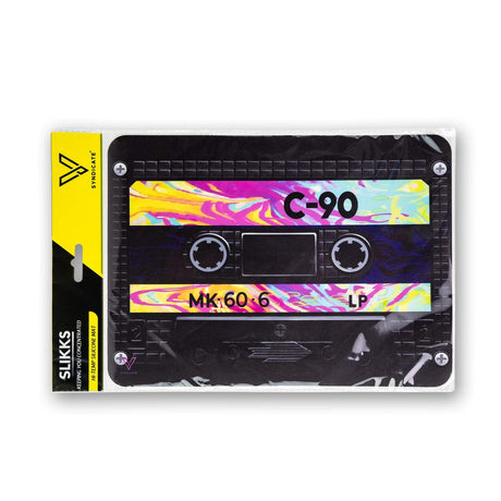 V Syndicate Cassette Slikks silicone dab mat with retro cassette tape design, medium size