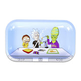 V Syndicate Dab Portal Metal Rollin' Tray with Novelty Cartoon Design, Medium Size, Front View