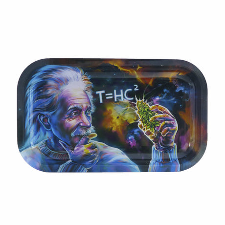 V Syndicate T=HC2 Einstein Black Hole Metal Rolling Tray - Medium Size - Top View