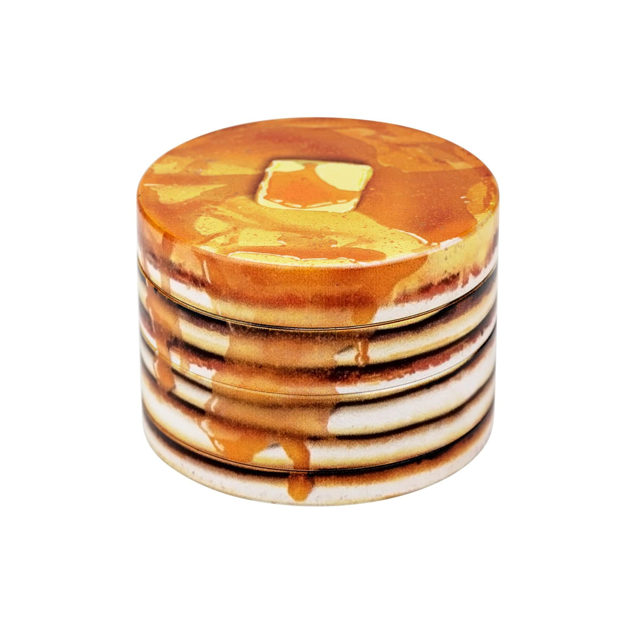V Syndicate Pancakes 4-Piece SharpShred Grinder, 63mm, Novelty Design, Front View