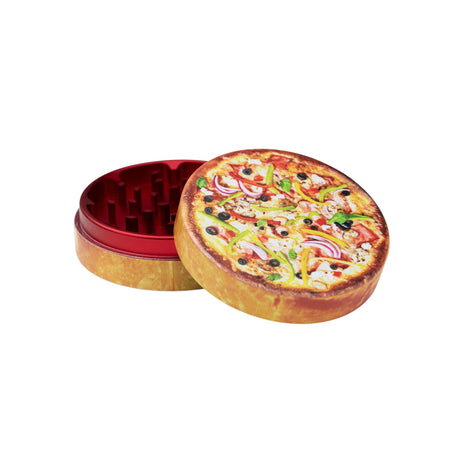 V Syndicate Pizza 2-Piece SharpShred Dine-In Grinder Open View on White Background