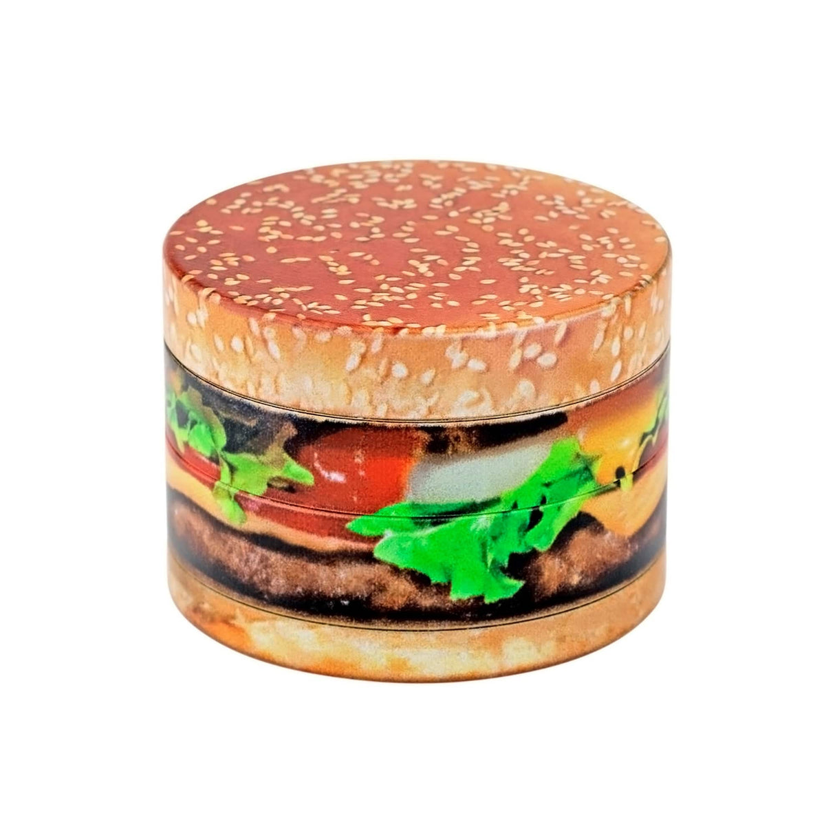 V Syndicate Quarter Pounder 4-Piece Grinder with Novelty Burger Design - Front View