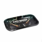 V Syndicate Call of Doobie Metal Rolling Tray with vibrant gaming-inspired design, medium size, front view