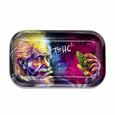 V Syndicate T=HC2 Genius Metal Rollin' Tray, Compact, Colorful Design