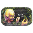 V Syndicate T=HC2 Higher Education Metal Rolling Tray with Einstein and cannabis leaves design