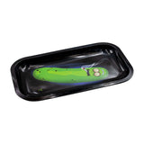 V Syndicate Pickle Metal Rollin' Tray in Black and Green, Fun Novelty Design, Medium Size