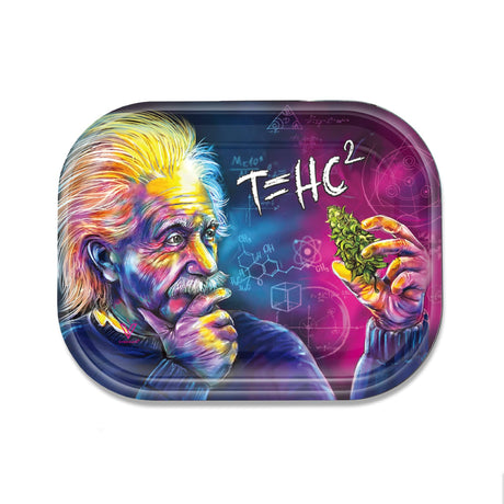 V Syndicate T=HC2 Einstein Metal Rolling Tray with Colorful Artwork, Medium Size