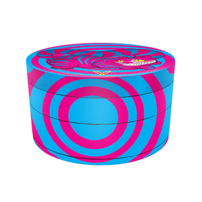 V Syndicate Seshigher Cat SharpShred Grinder, 4-Piece, Compact, Blue & Pink Design