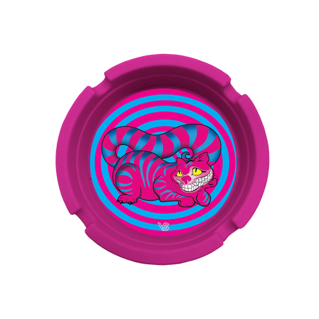 V Syndicate Seshigher Cat Blazin' Silicone Ashtray in Pink with Fun Novelty Design, Top View