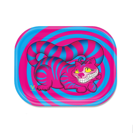 V Syndicate Seshigher Cat Metal Rollin' Tray in Blue & Pink - Compact, Portable Design