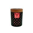 V Syndicate High End Red SoleStash Container, Large, Black with Pink Design, Front View