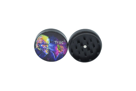 V Syndicate T=HC2 SharpShred Grinder, 2-Piece, Compact, Blue and Purple, Front View