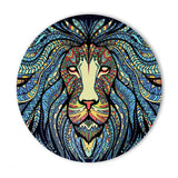 V Syndicate Tribal Lion Slikks in Blue, Medium-Sized Silicone Dab Mat with Compact Design