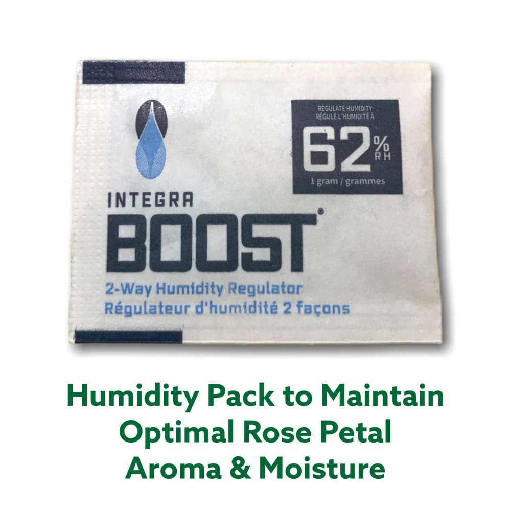 Integra Boost Humidity Pack for Preserving Rose Petal King Cones Aroma, Front View