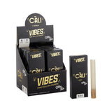 Vibes Cali Ultra Thin Pre-Rolls 3pk Display with 8 Boxes and a Rolled Cone