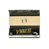 VIBES Ultra Thin Rolling Papers with Tips, 1 1/4" Size, 24 Pack - Front View