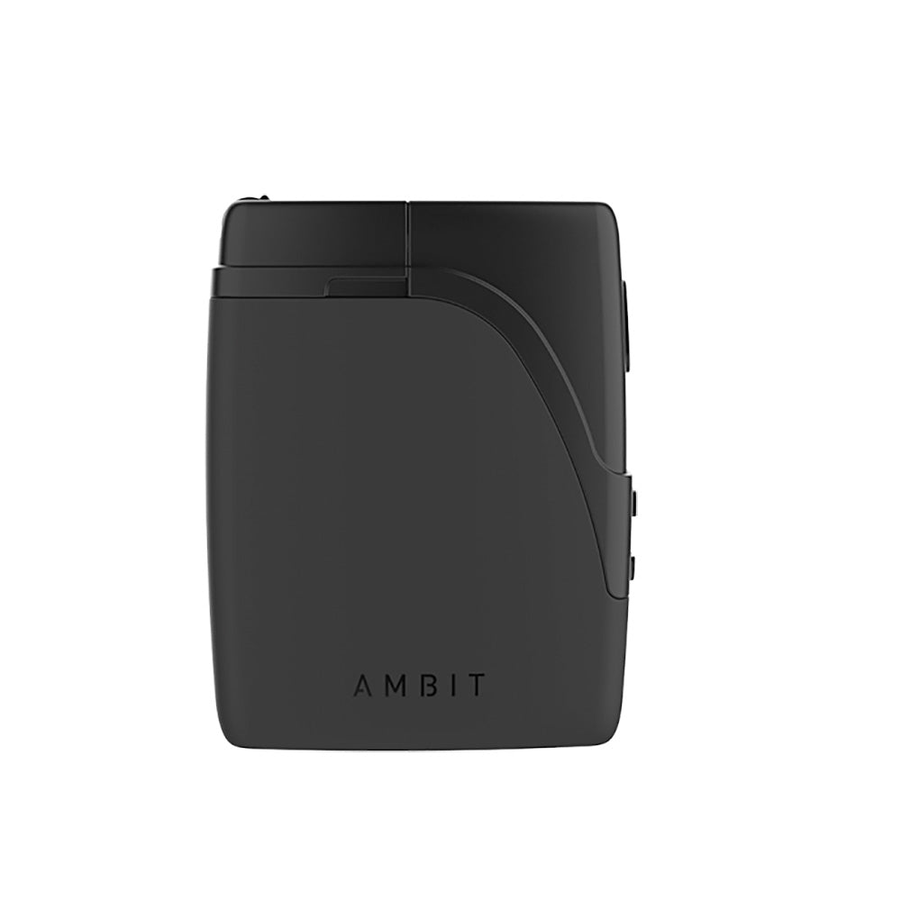 Vivant Ambit Dry Herb Vaporizer in Black, 1500mAh, compact design, front view on white background
