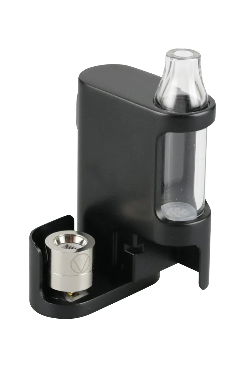 Vivant Dabox Wax Vaporizer in Black, 3" Compact Design with Quartz Coil, Side View